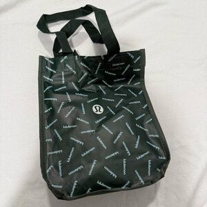 Lululemon Reusable Shopping Gift Bag Small Tote Green With Logo